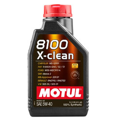Motul 5W40 8100 X-Clean Engine Oil (VAG, Renault Sport, Ford, GM Dexos 2) 1L